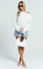 Camille Shorts - Low Rise Recycled Denim Distressed Mini Shorts in Light Blue Wash