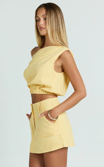 Adora Skort - High Waisted Aline Skort in Yellow