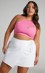Chevy Mini Skirt - Wrap Skirt in White