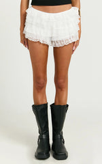 Alex Shorts - Lace Bloomer Shorts in White