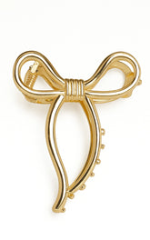 Katherine Bow Hair Clip in Gold