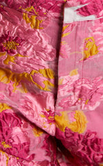 Brailey Shorts - Frill Hem Shorts in Pink Jacquard