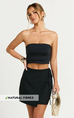 Chevy Mini Skirt - Wrap Skirt in Black