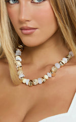 Marielle Chunky Pearl and Gold Necklace in Gold