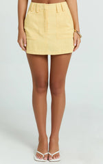Adora Skort - High Waisted Aline Skort in Yellow