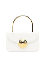 Opal Top Handle Shell Bag in Pearl