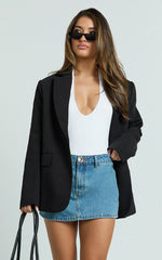 Fabia Skort - Denim Mid Rise Skort in Light Blue Wash