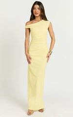 Genie Maxi Dress - Off The Shoulder Dress in Yellow