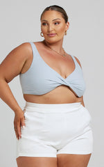 Along The Ride Mini Shorts - Tailored Shorts in White