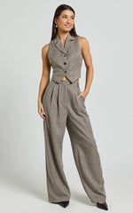 Andie Pants - High Waist Tailored Pants in Grey