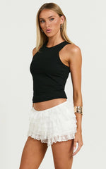 Alex Shorts - Lace Bloomer Shorts in White