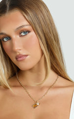 Diane Multi Clover Pendant Necklace in Gold