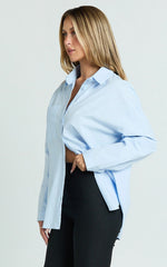 Chaemay Shirt - Long Sleeve Shirt in Blue