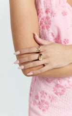 Lulu 2 Pack Shell and Starfish Rings in Gold