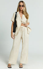 Ace Pants - Linen Look Pant in Oatmeal