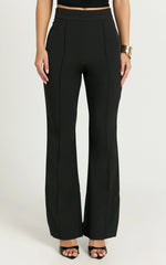 Roschel Pants - High Waisted Flared Pants in Black
