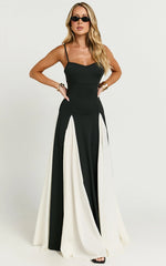 Rima Maxi Dress - line Maxi Dress in Black