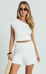 Adeline Short - Knit Short in White