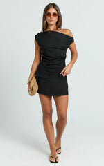Robilyn Skort - Linen Look Skort in Black