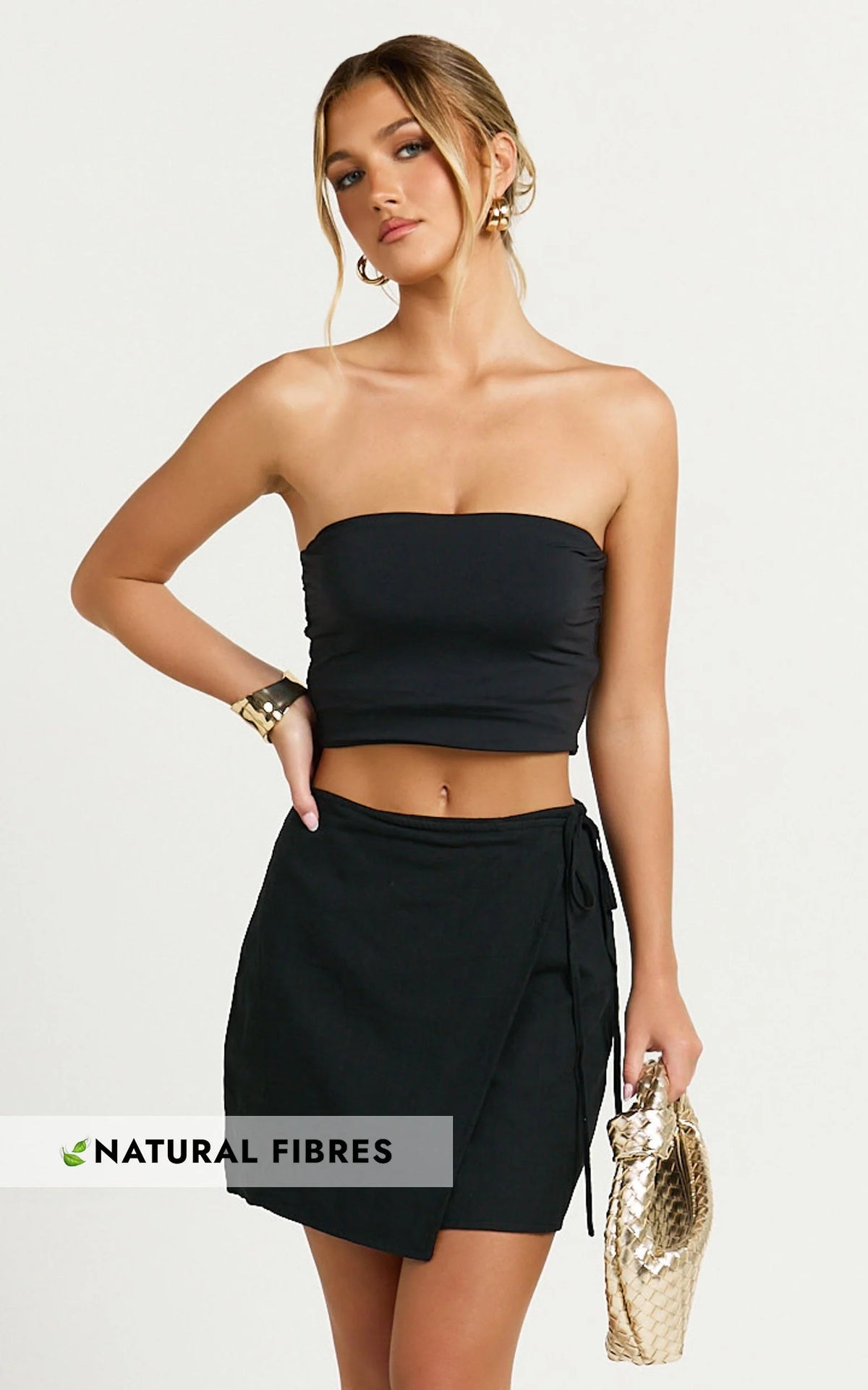 Chevy Mini Skirt - Wrap Skirt in Black