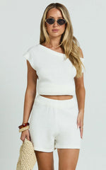 Adeline Short - Knit Short in White