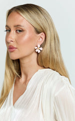 Chaney Enamel Earrings in Pink