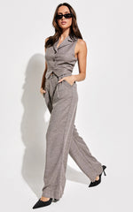 Andie Pants - High Waist Tailored Pants in Grey