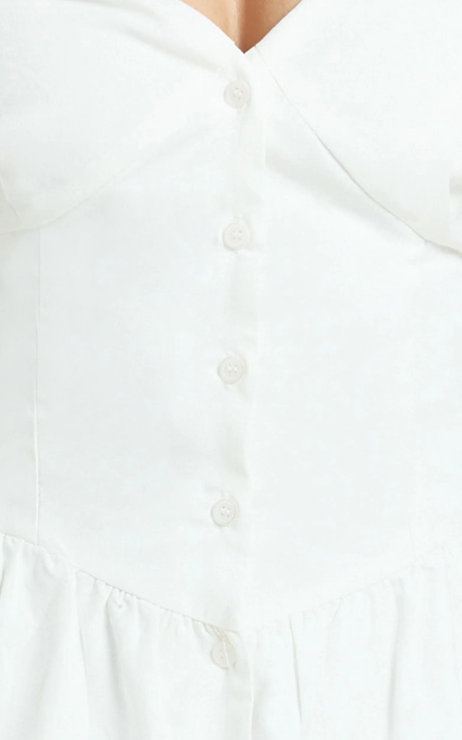 white off the shoulder button up dress Elegant Off-The-Shoulder White Midi Dress