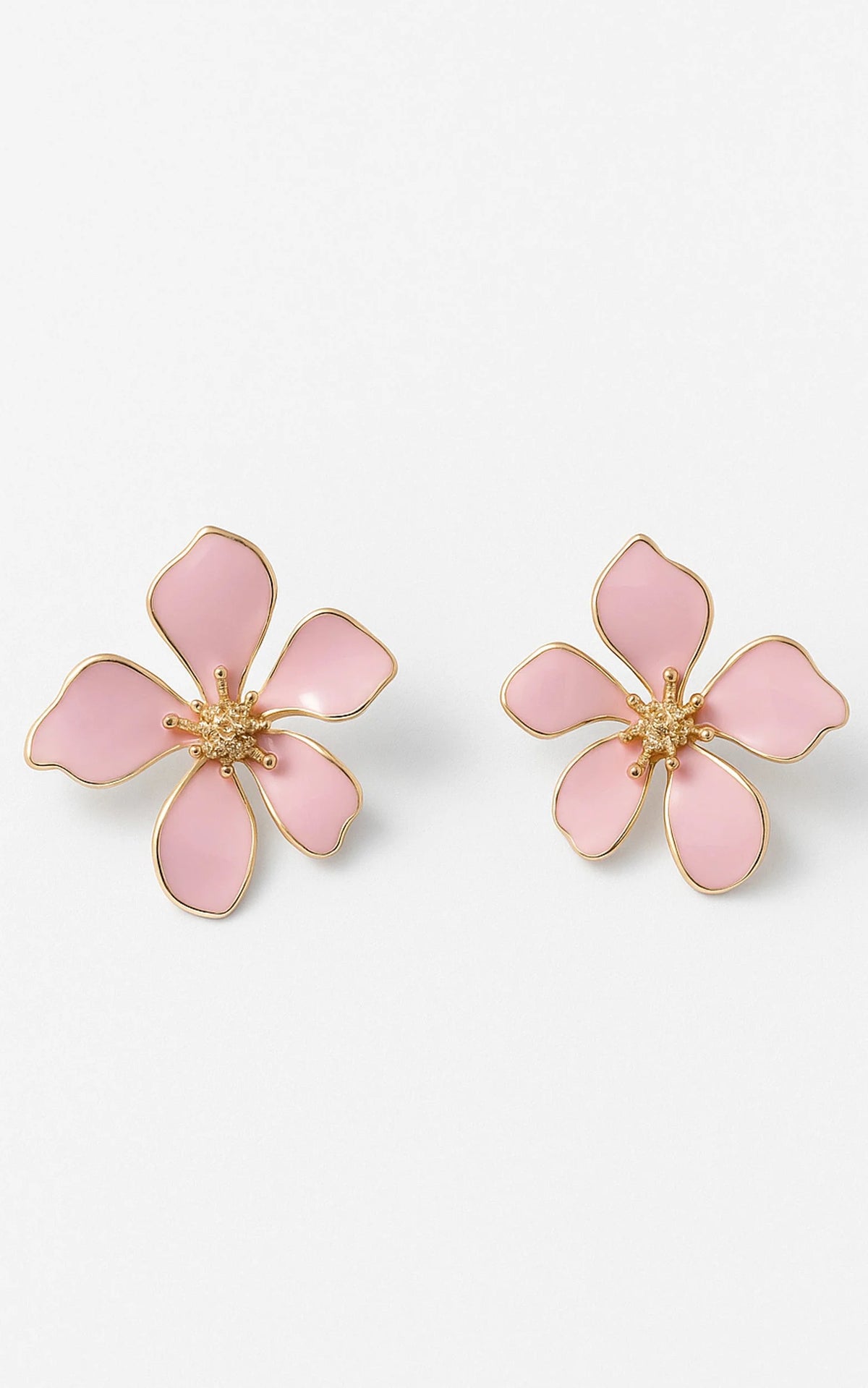 Chaney Enamel Earrings in Pink