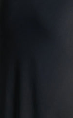 Carrie Maxi Dress - Cowl Back Lace Insert Dress in Black